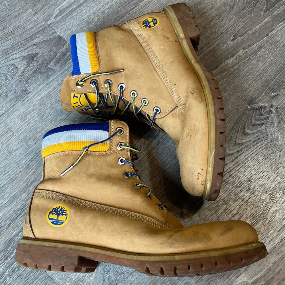 Timberland x Mitchell & Ness NBA Golden State Warriors Premium Wheat Boot Men 12